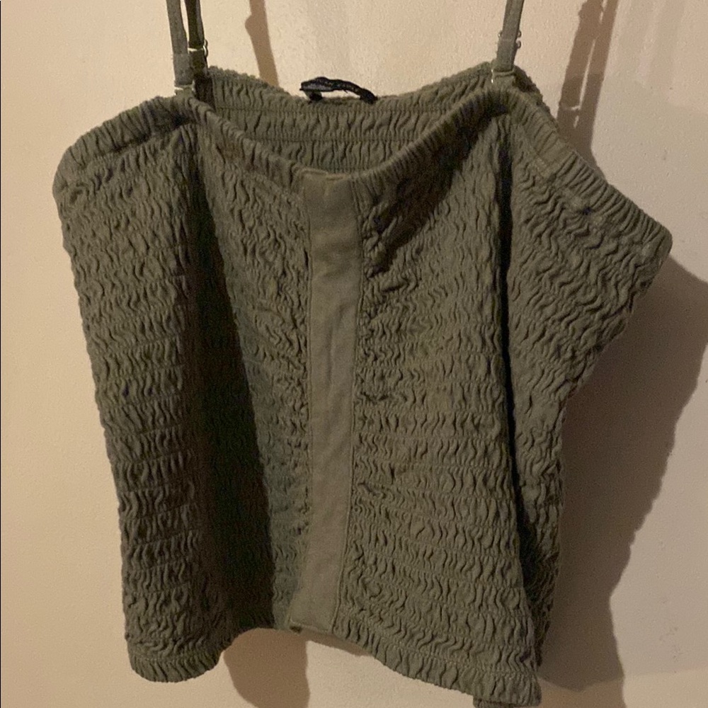 American Eagle Outfitters Green  Crop Tank